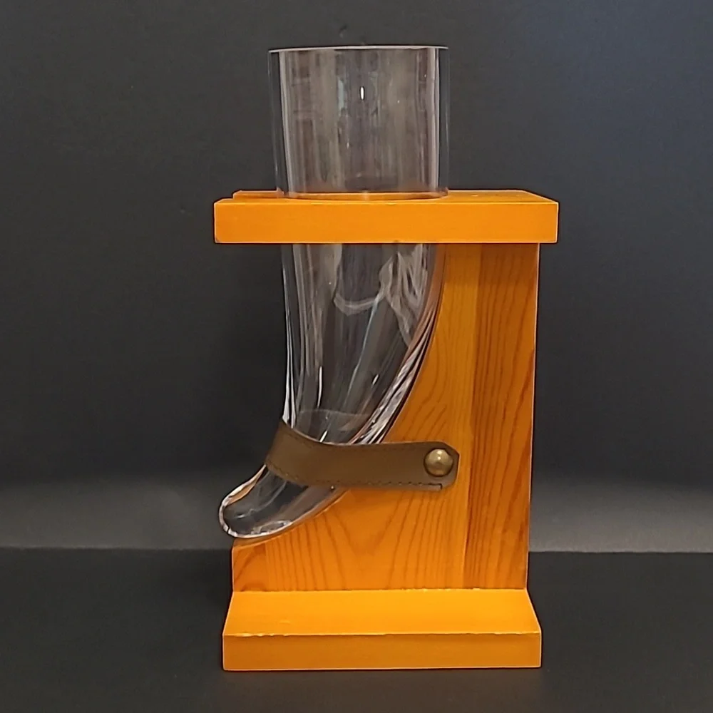 Viking Glass Horn Beer Stein